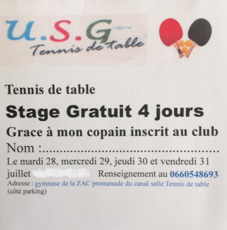 You are currently viewing L’USG Tennis de Table ouvre ses portes